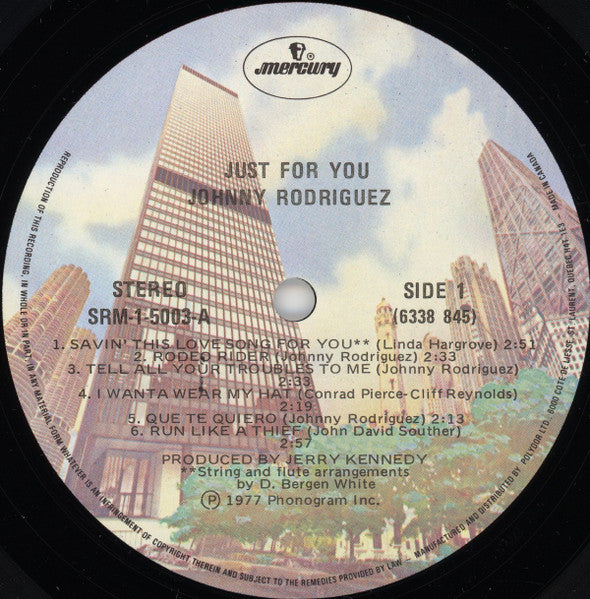 Johnny Rodriguez (4) : Just For You (LP, Album)