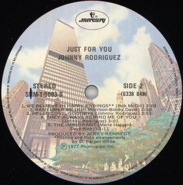 Johnny Rodriguez (4) : Just For You (LP, Album)