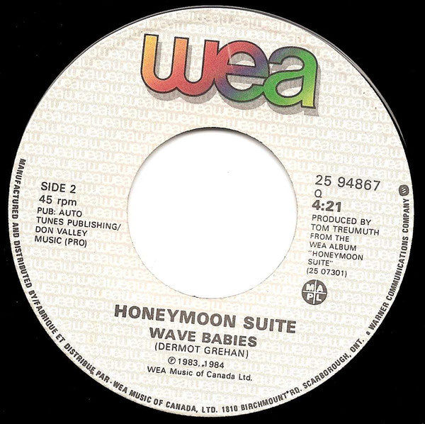 Honeymoon Suite : New Girl Now (7", Single)