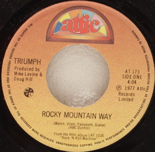 Triumph (2) : Rocky Mountain Way (7")