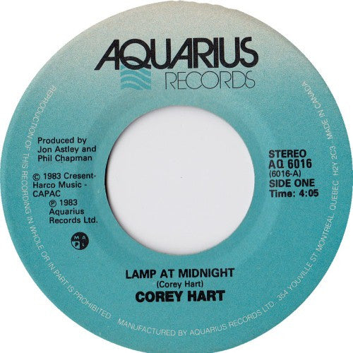 Corey Hart : Lamp At Midnite (7", Single)