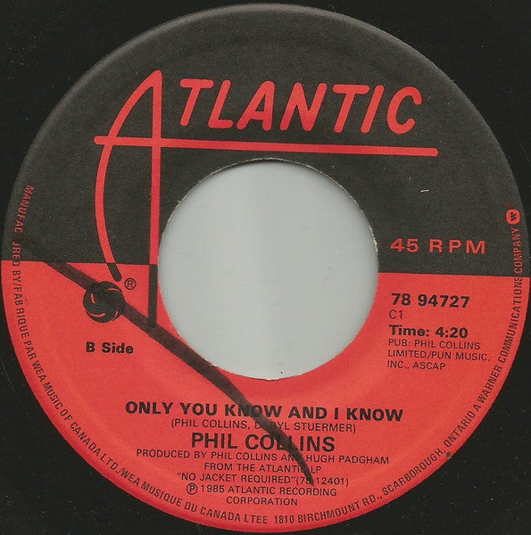Phil Collins : Take Me Home (7", Single)