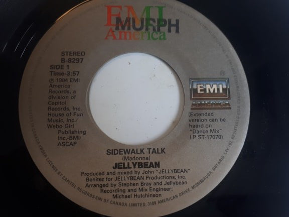 Jellybean* : Sidewalk Talk / The Mexican (7", Single)