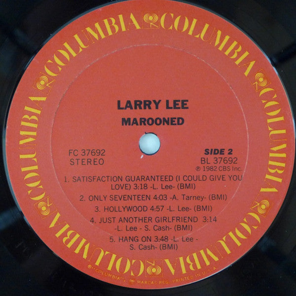 Larry Lee (3) : Marooned (LP, Album)