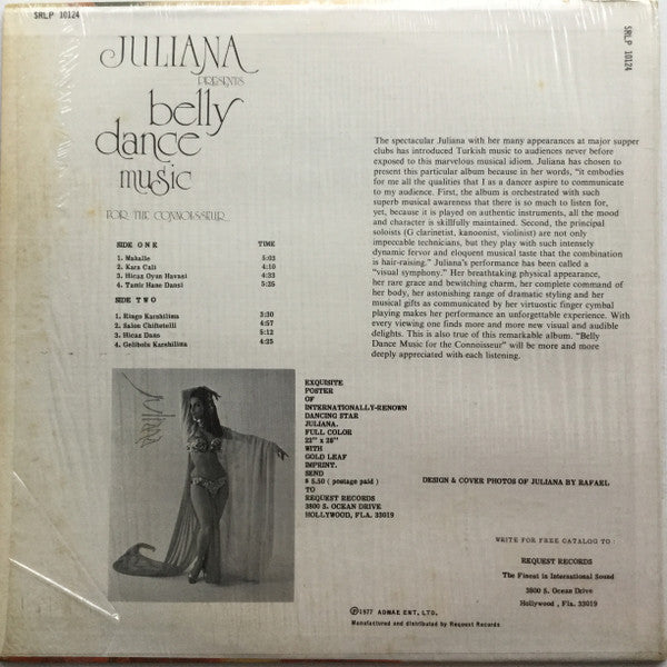 Juliana (9) : Presents Belly Dance Music For The Connoisseur (LP)