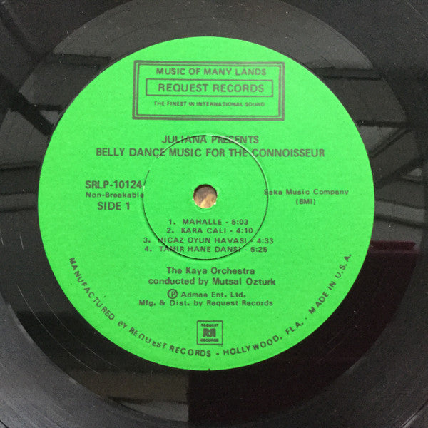 Juliana (9) : Presents Belly Dance Music For The Connoisseur (LP)