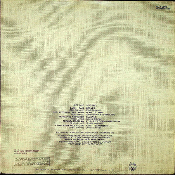 Neil Diamond : Stones (LP, Album, RE)