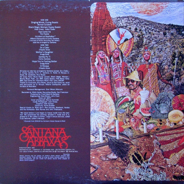 Santana : Abraxas (LP, Album, RE, Gat)