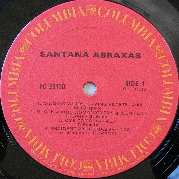 Santana : Abraxas (LP, Album, RE, Gat)
