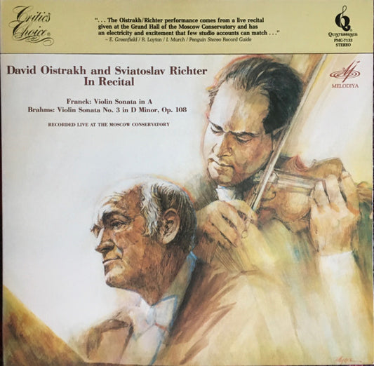 David Oistrach And Sviatoslav Richter, César Franck / Johannes Brahms : In Recital (LP, Album, RE)