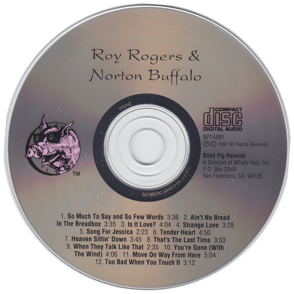 Roy Rogers (2) & Norton Buffalo : R&B (CD, Album)