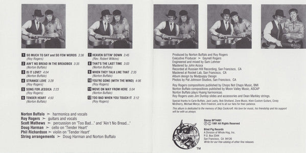 Roy Rogers (2) & Norton Buffalo : R&B (CD, Album)