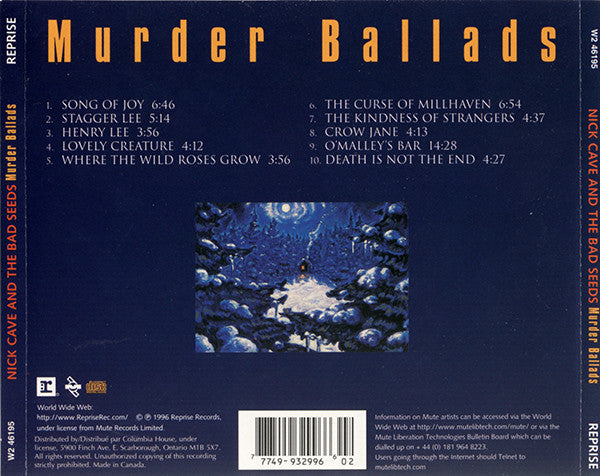 Nick Cave And The Bad Seeds* : Murder Ballads (CD, Album, Club, M/Print)