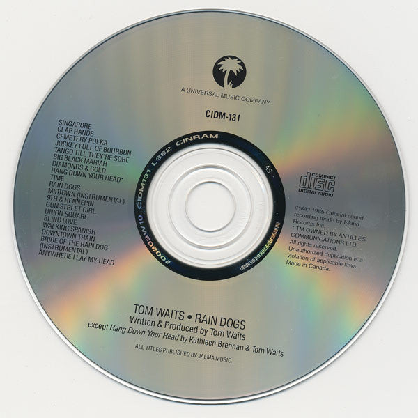 Tom Waits : Rain Dogs (CD, Album, RE)