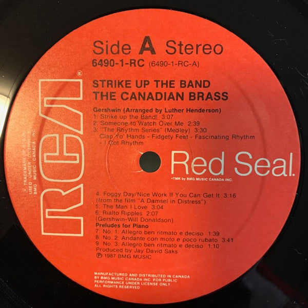 The Canadian Brass : Strike Up The Band (The Canadian Brass Plays George Gershwin) (LP)