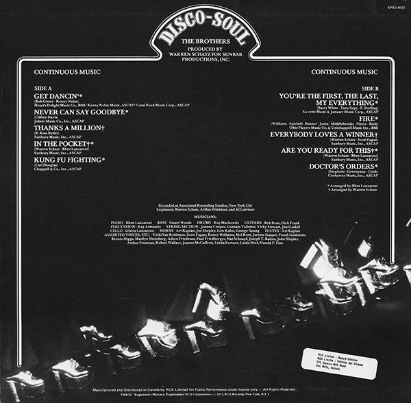 The Brothers : Disco-Soul (LP, Album, Mixed)