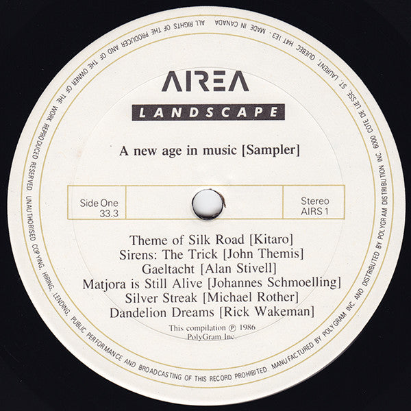 Various : A New Age In Music (LP, Comp, Ltd, Smplr)