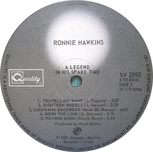 Ronnie Hawkins : A Legend In His Spare Time (LP, Album)