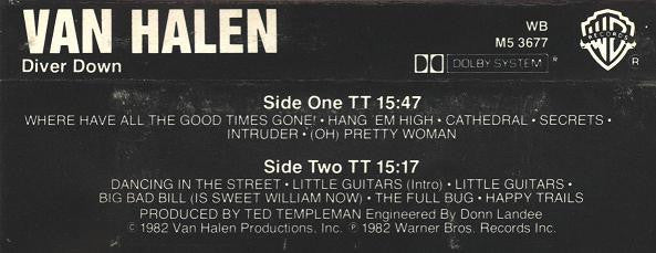 Van Halen : Diver Down (Cass, Album)