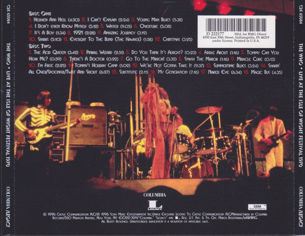 The Who : Live At The Isle Of Wight Festival 1970 (2xCD, Album, Club)