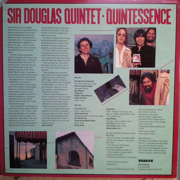 Sir Douglas Quintet : Quintessence (LP)