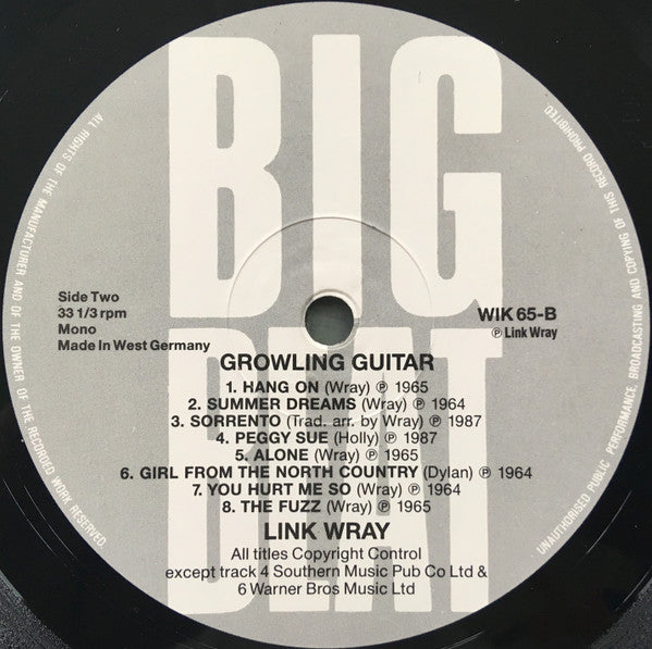 Link Wray : Growling Guitar (LP, Comp)
