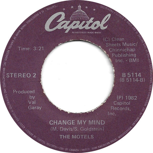 The Motels : Only The Lonely (7", Single)