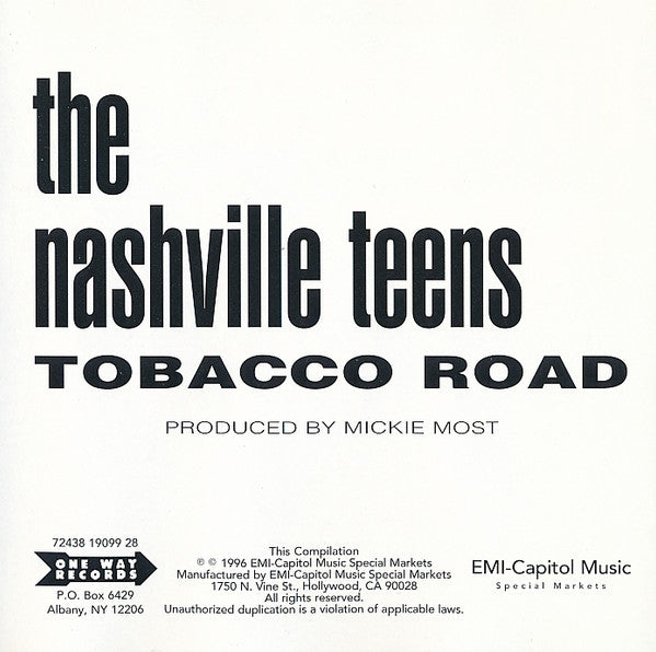 The Nashville Teens : Tobacco Road (CD, Album, RE)