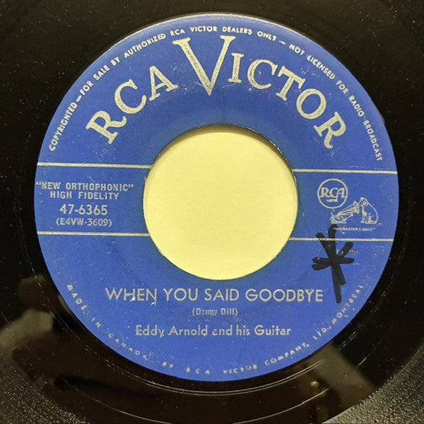 Eddy Arnold : When You Said Goodbye / Trouble In Mind (7", Single)