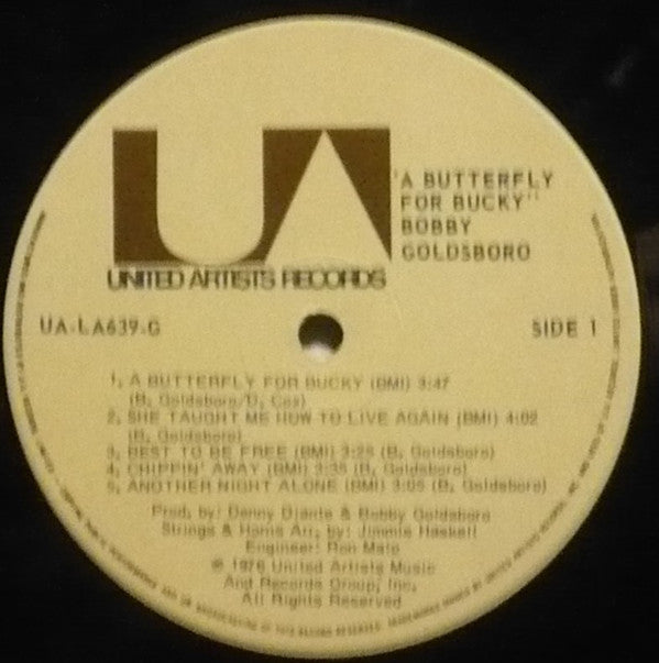 Bobby Goldsboro : A Butterfly For Bucky (LP, Album)