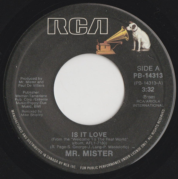 Mr. Mister : Is It Love (7")