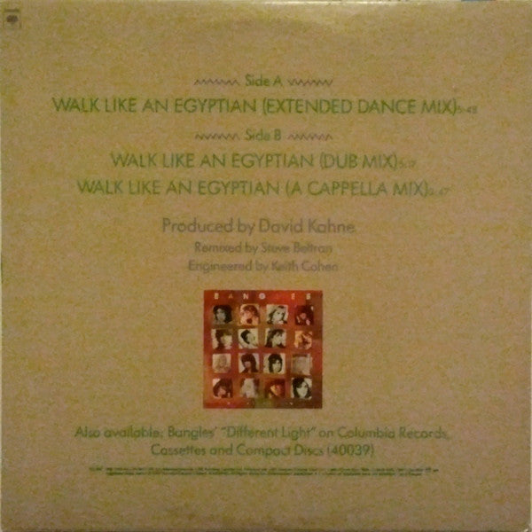 Bangles : Walk Like An Egyptian (12", Single)