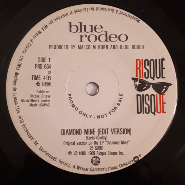 Blue Rodeo : Diamond Mine (7", Single, Promo)