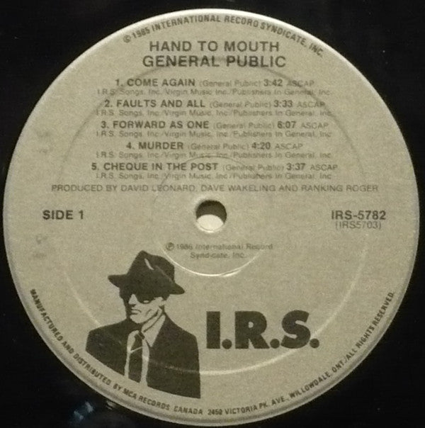 General Public : Hand To Mouth (LP, Album)