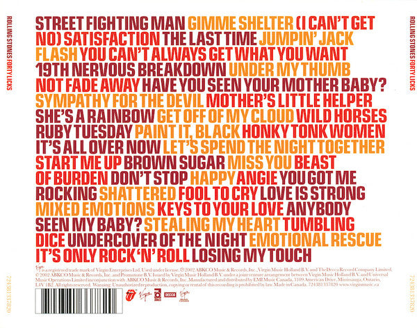 The Rolling Stones : Forty Licks (2xCD, Comp)