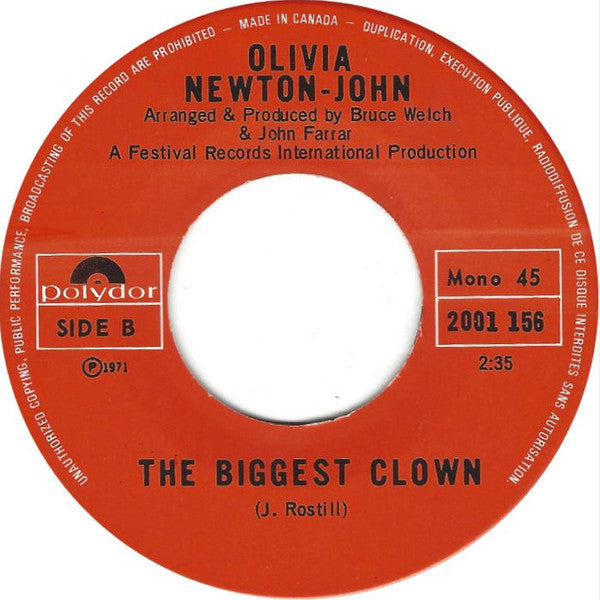 Olivia Newton-John : If Not For You (7", Mono)