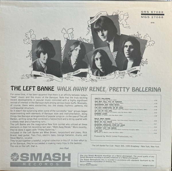 The Left Banke : Walk Away Renée / Pretty Ballerina (LP, Album, RE, 18 )