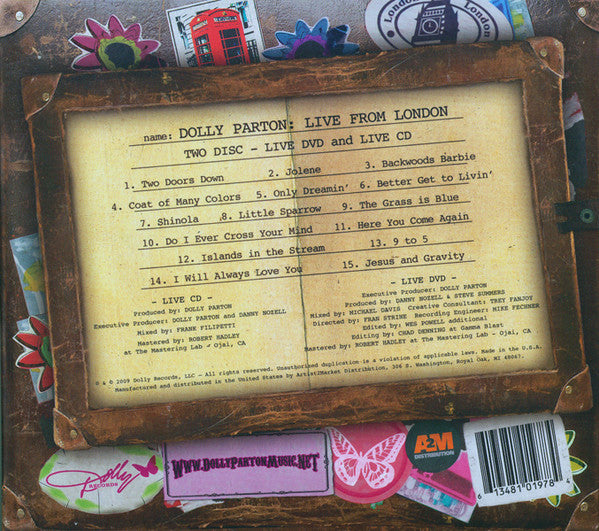 Dolly Parton : Live From London (CD + DVD-V + Album)