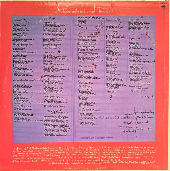 Laura Nyro : Christmas And The Beads Of Sweat (LP, Album)