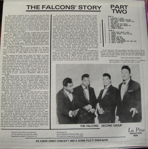 The Falcons : I Found A Love (The Falcons' Story Part Two) (LP, Comp)