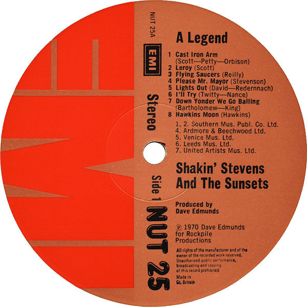 Shakin' Stevens And The Sunsets : A Legend (LP, Album, RE)