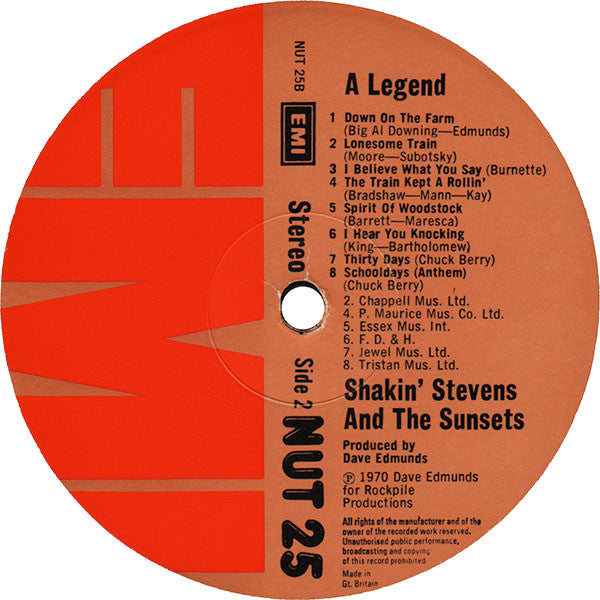 Shakin' Stevens And The Sunsets : A Legend (LP, Album, RE)