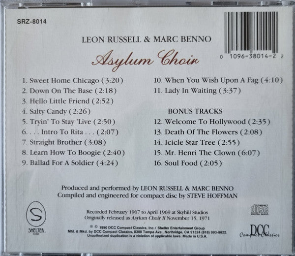 Asylum Choir : Asylum Choir II (CD, Album, Comp, RE)