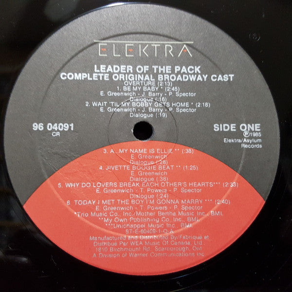 Various : Leader Of The Pack (Original Broadway Cast) (2xLP, Album, Gat)