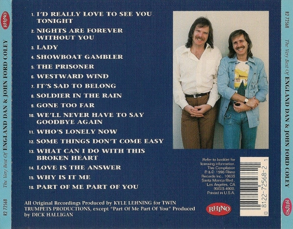 England Dan & John Ford Coley : The Very Best Of England Dan & John Ford Coley (CD, Comp, RM)