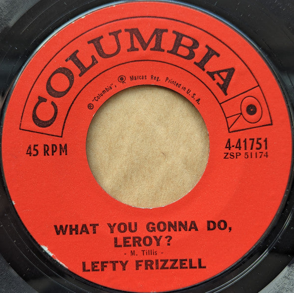 Lefty Frizzell : That's All I Can Remember / What You Gonna Do, Leroy? (7", Single)