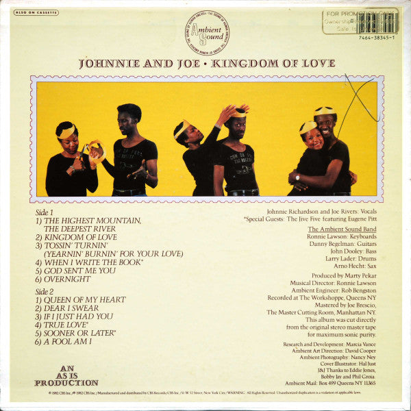 Johnnie And Joe* : Kingdom Of Love (LP, Album, Car)