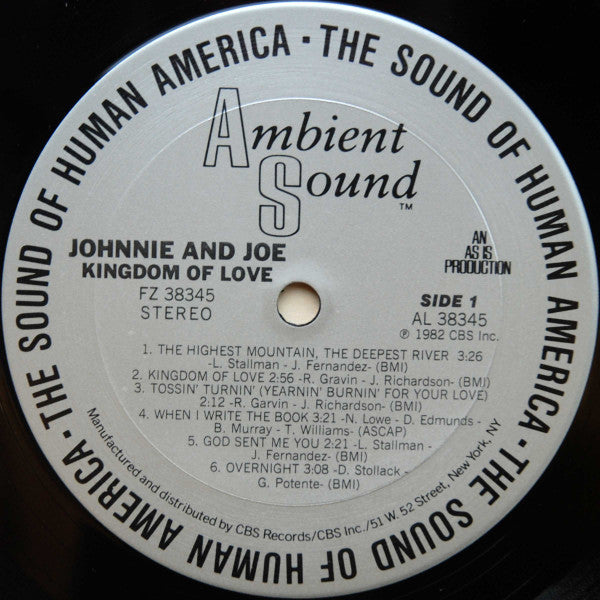 Johnnie And Joe* : Kingdom Of Love (LP, Album, Car)