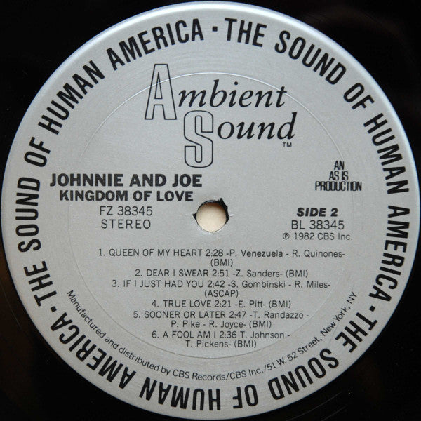 Johnnie And Joe* : Kingdom Of Love (LP, Album, Car)