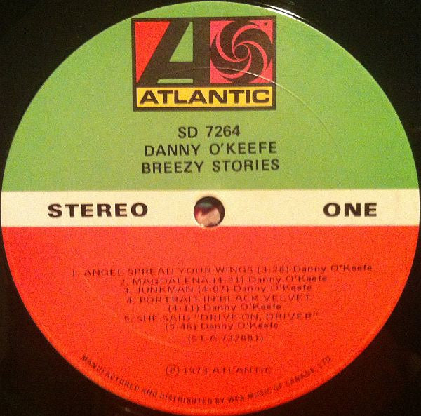 Danny O'Keefe : Breezy Stories (LP, Album)